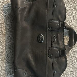 Coach Black Briefcase with Leather Design